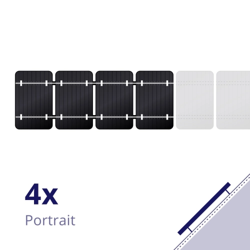 Clickfit evo pannen dak 4 panelen pakket portrait