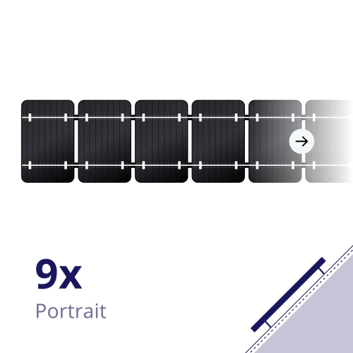 Clickfit evo pannen dak 9 panelen pakket portrait
