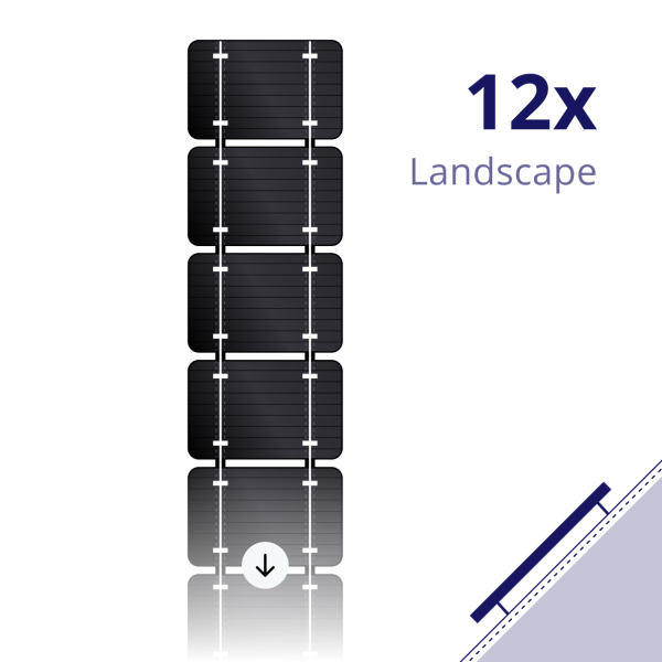 Clickfit evo staal dak 12 paneel pakket Landscape