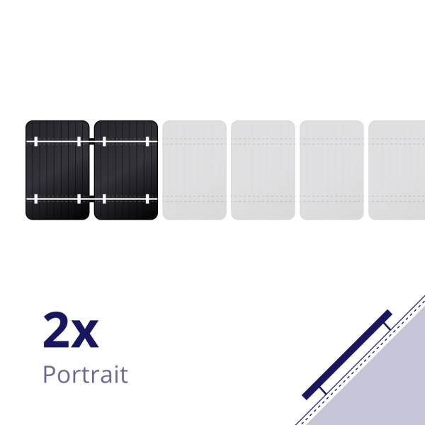 Clickfit evo pannen dak 2 panelen pakket portrait