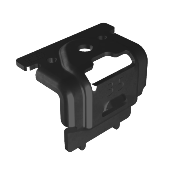 Esdec FlatFix Fusion – Eindklem 38mm Zwart