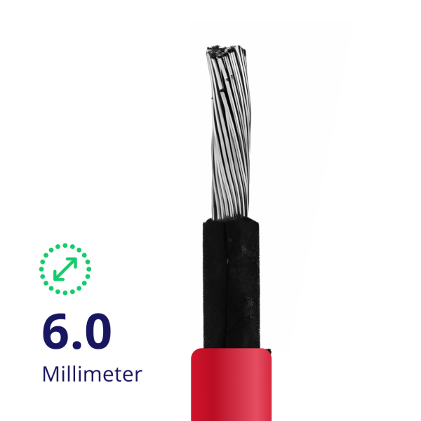 Solarkabel PV Rood 1x6mm²  |P/M